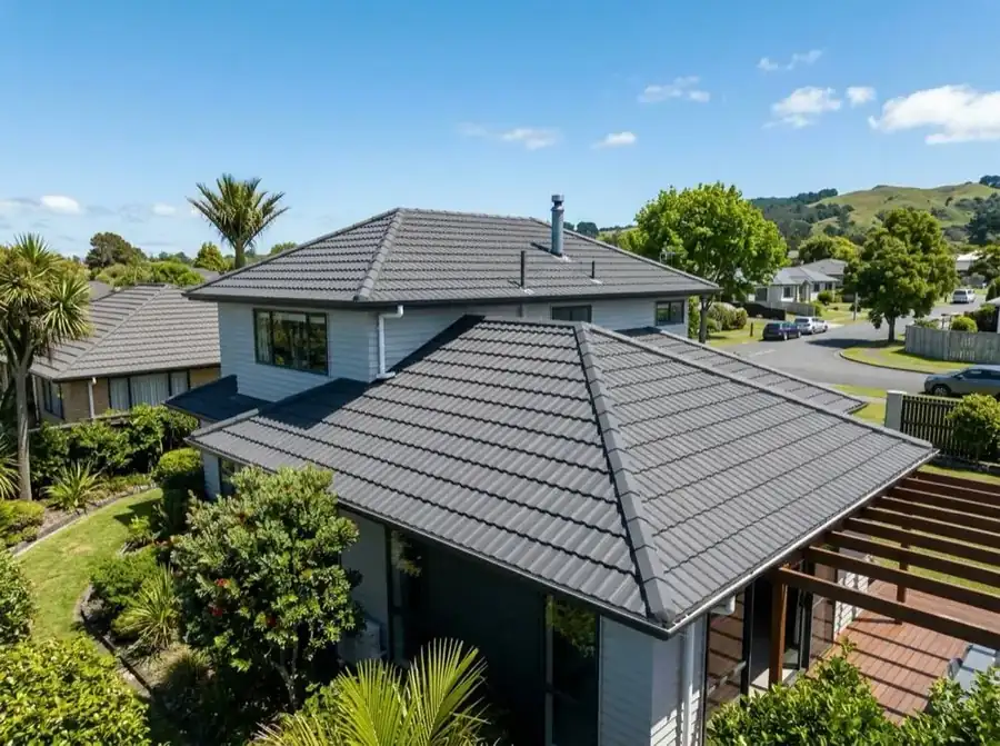 Clean tile roof months after Hydro Clean moss treatment